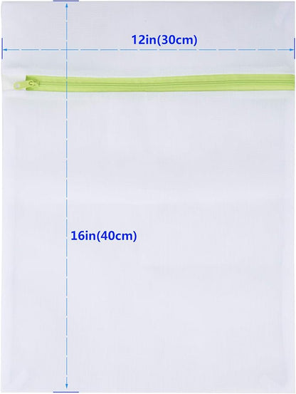 Mesh Laundry Bags 6-Pack Medium 16 x 12 Inch Laundry Wash Bag Colorful Zipper - Image 2