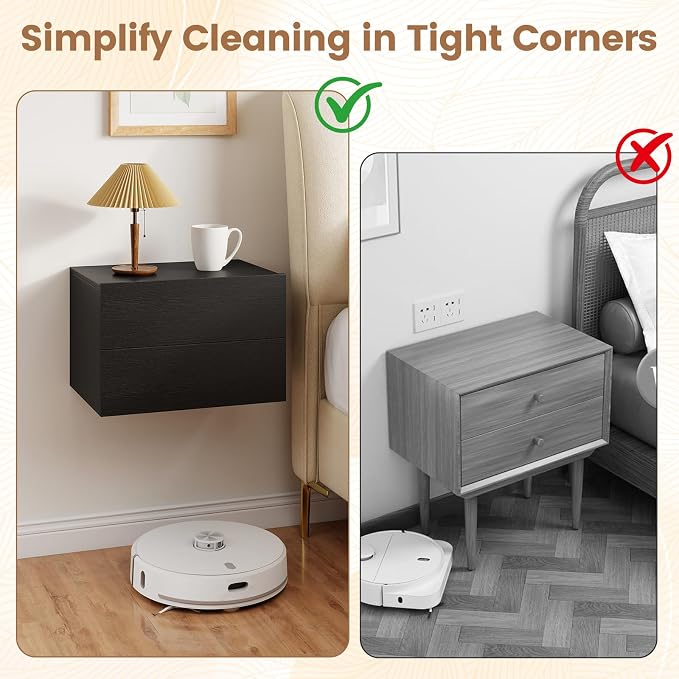 KOMFOTT Floating Nightstand, Wall Mounted Night Stand - Image 7