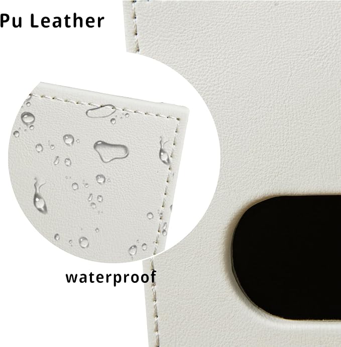 PU Leather Tissue Box Cover Square, Tissue Box Holder Organizer - Image 5