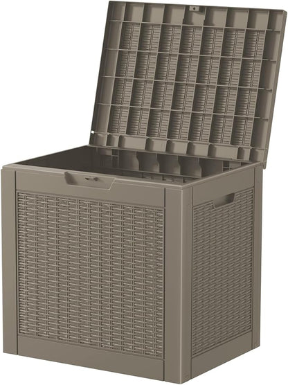 Vixzen 31 Gallon Deck Boxes Outdoor Waterproof, Lockable Outdoor Storage Bench - Image 2