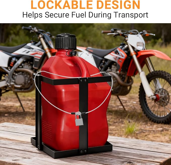 Gas Can Holder for Trailer, Heavy Duty Tall Fuel Can Rack - Image 6