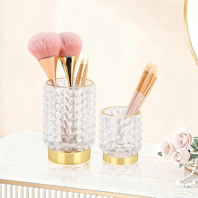 DASITON Makeup Brush Holder Organizer, Crystal Cosmetic Make Up Brush Holder - Image 2