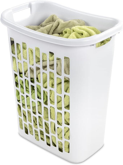 3-Pack of White Heavy-Duty Plastic Laundry Baskets. Large Capacity rectangular - Image 7