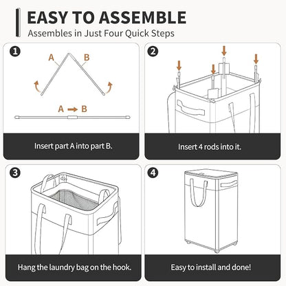 Goodpick 75L Rolling Laundry Hamper - Image 7
