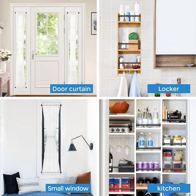 AIZESI Spring Tension Curtain Rods Short Tension Rod - Image 2
