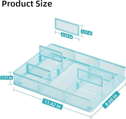 Marbrasse Desk Drawer Organizer, Metal Mesh Drawer Organizer Tray - Image 2
