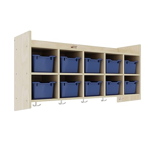 ECR4Kids 10-Section Hanging Coat Locker by ECR4Kids