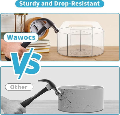 Acrylic Pen Holder for Desks, Acrylic Desk Organizer Clear, 360 Degree Pencil - Image 6