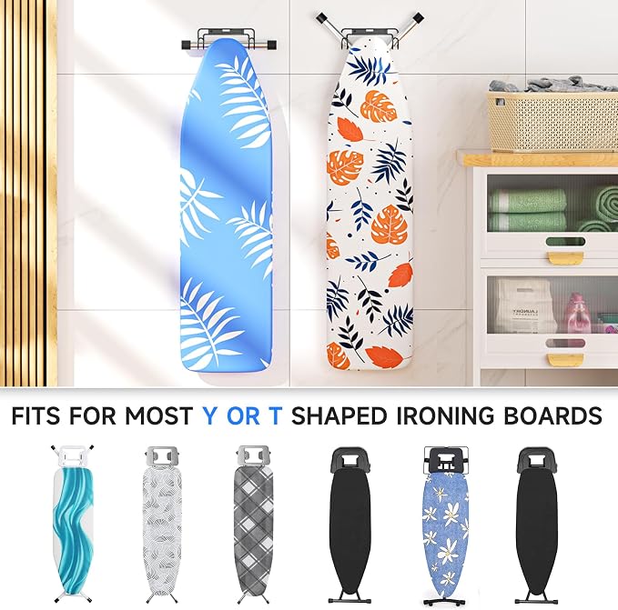Ironing Board Holder Wall Mount/Over The Door Ironing Board Hanger, Laundry - Image 5