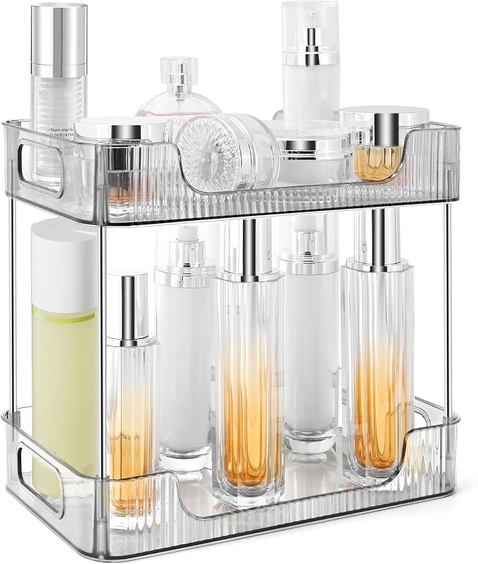 2-Tier Bathroom Counter Organizer Countertop Storage, Dresser Organizer Vanity by TENDER+EPOCH