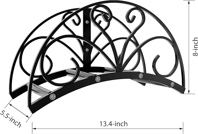 Fire Beauty Heavy-Duty Metal Hose Holder, Wall-Mounted Garden Hose Reel - Image 4