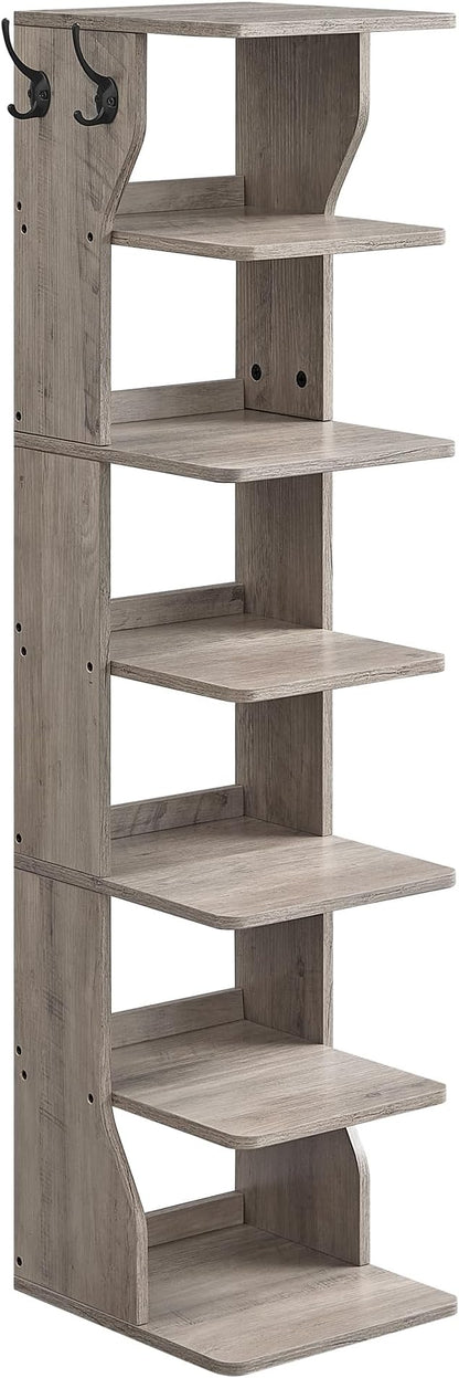 VASAGLE 7-Tier Vertical Shoe Rack, Narrow Shoe Storage Organizer by VASAGLEbySONGMICSHOME