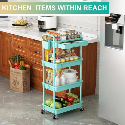 Goovilla 4 Tier Rolling Utility Cart Organizer - Image 7