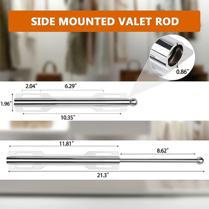 Closet Valet Rod Slide Out, Closet Pull Out Rod - Image 2