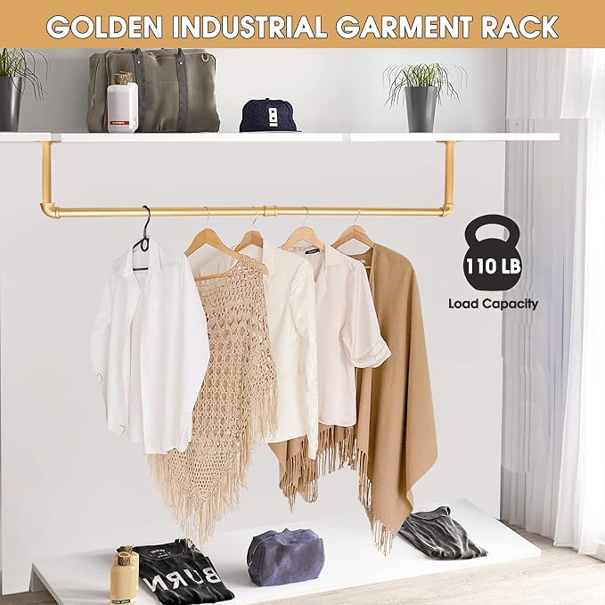 Gold Wall Mount Iaundry Drying Rack - Image 2