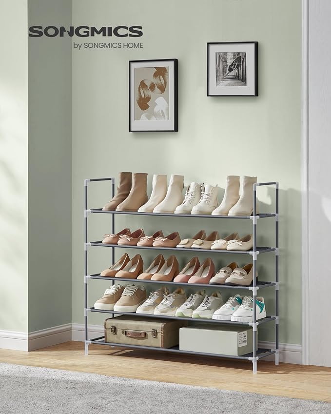 SONGMICS 5-Tier Shoe Rack, Shoe Storage - Image 2