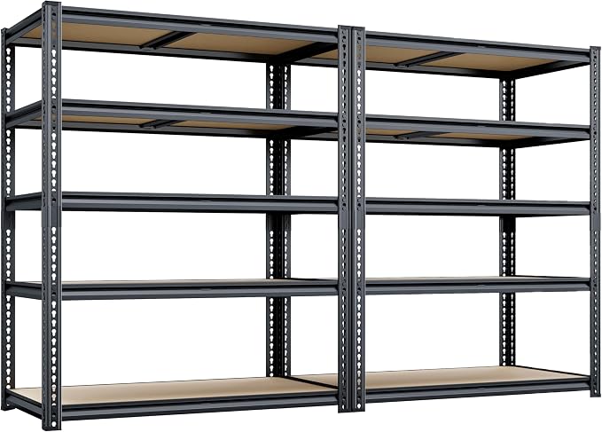 72"H Storage Shelves heavy duty, 2000LBS Garage Shelving, 5 Tier Metal Shelving by CypBedCozyHomeLiving