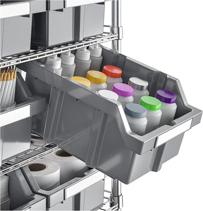 Seville Classics Heavy Duty NSF Bin Rack Solid Steel Wire Shelving Storage Unit - Image 11