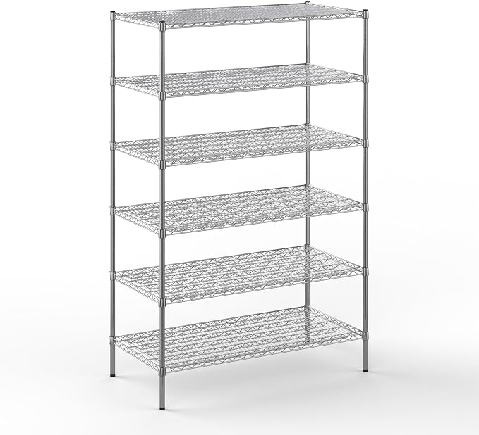 24" Deep x 48" Wide x 74" Height Wire Shelving Kit | 6-Tier | NSF Commercial by Regal+Altair