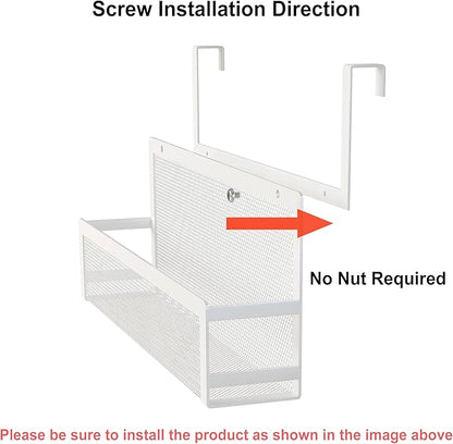 Hanging Bathroom Baskets Fine Mesh Wire Storage Basket Over Cabinet Door - Image 3