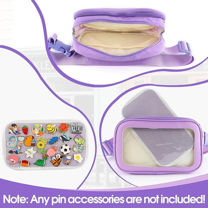 Pin Bag Fanny Pack, Ita Bag Storage Purple Crossbody Belt Bags - Image 7