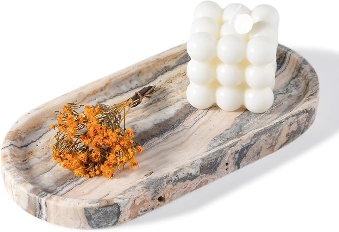 Koville 10"x5" Marble Vanity Tray by Koville