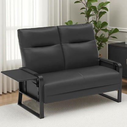 Faux Leather Loveseat, Upholstered Loveseat by Tbillionnext