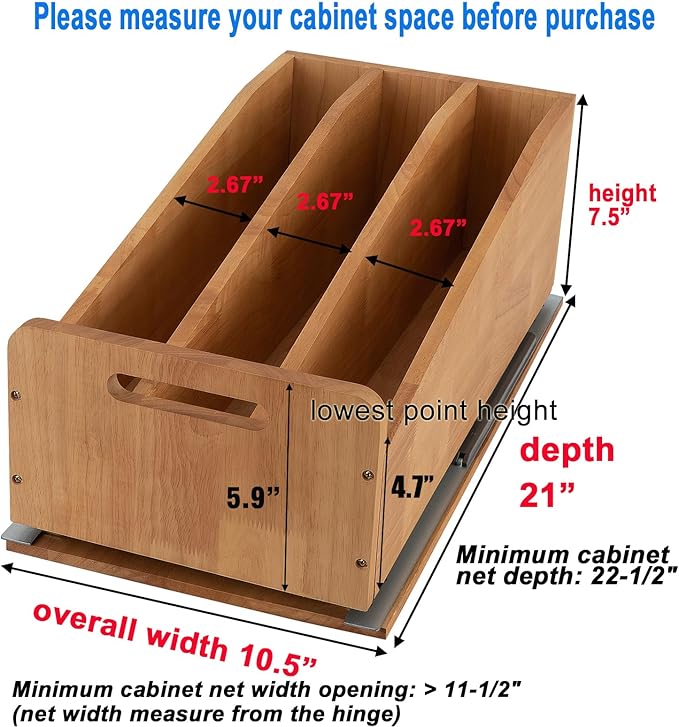 DINDON Pull Out Cabinet Organizer - Image 3