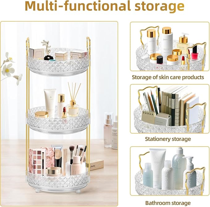 360 Rotating Rotating Makeup Organizer - Image 4