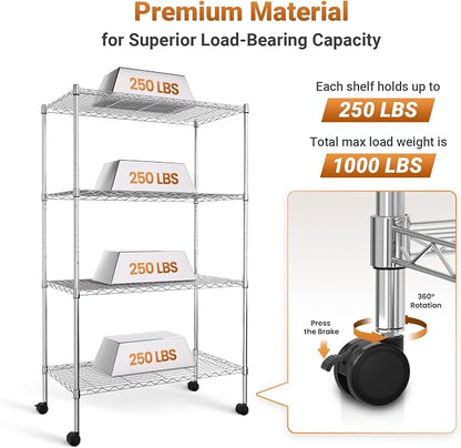 Simple Deluxe Heavy Duty 4-Tier Shelving - Image 4