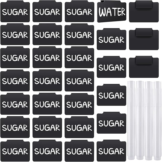 34 Pcs Plastic Basket Bin Label Clip on Removable Basket Label Clip by Outus