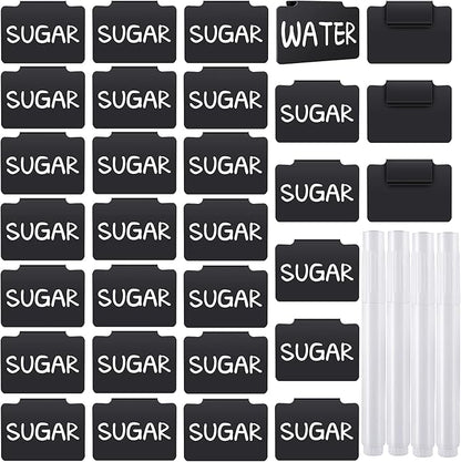 34 Pcs Plastic Basket Bin Label Clip on Removable Basket Label Clip by Outus