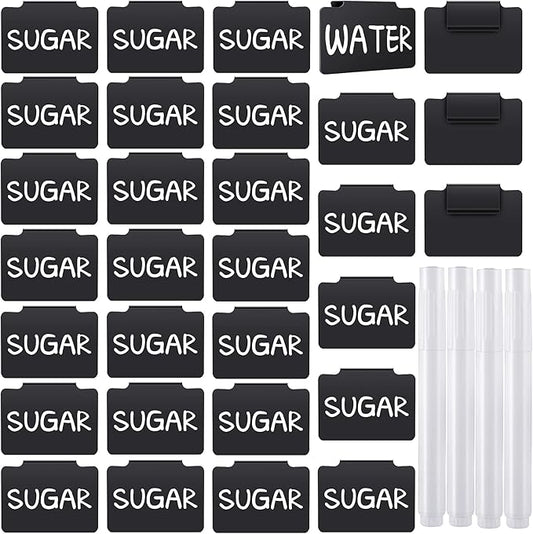 34 Pcs Plastic Basket Bin Label Clip on Removable Basket Label Clip by Outus