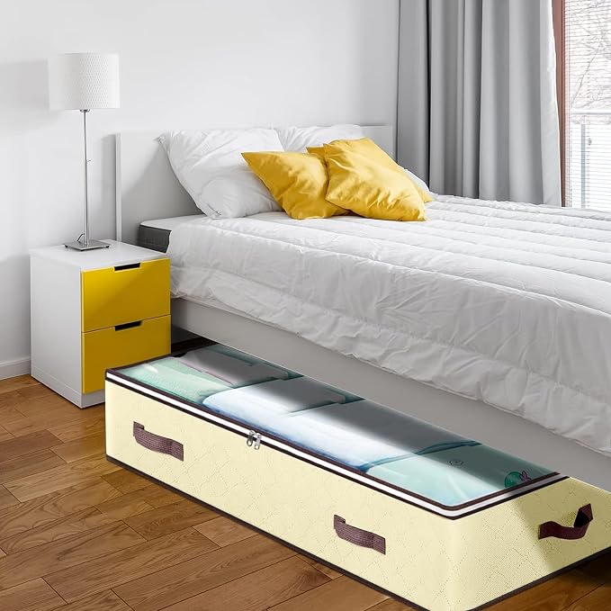 Budding Joy 6 Pack 90L Under bed Storage Containers Organizer Large Capacity - Image 4