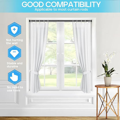 Spring Tension Curtain Rod 32-76 inch, Adjustable Expandable Tension Curtain - Image 6