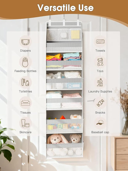 Criusia Over The Door Organizer, Heavy-Duty 6-Shelf Hanging Storage - Image 8