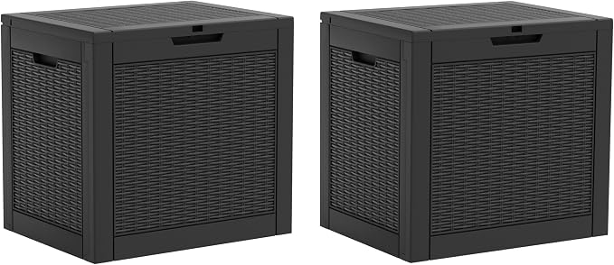 32 * 2 Gallon Outdoor storage deck Box Waterproof ，garden tool, backyard cushion by WTFGO