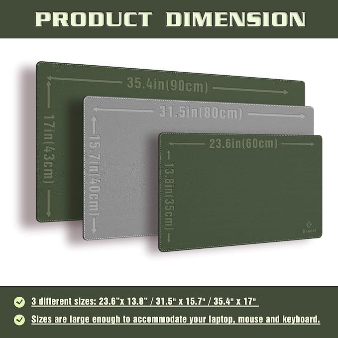 K KNODEL Desk Mat, Dual-Sided Office Desk Pad, Waterproof Desk Mat - Image 2