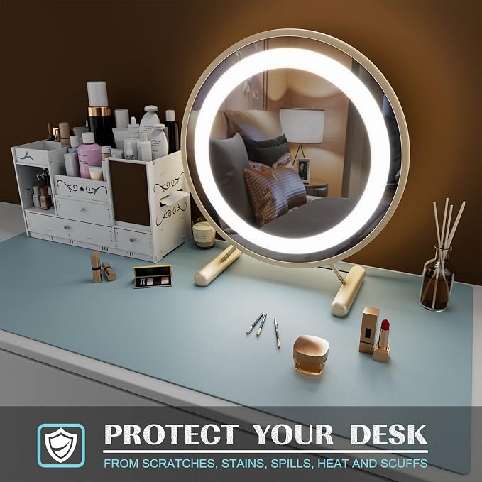 K KNODEL Large Office Leather Desk Mat, Mouse and Keyboard Pad, Computer and - Image 6