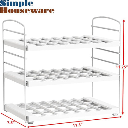 Simple Houseware Water Bottle and Travel Mug Cabinet Adjustable Storage Rack - Image 6
