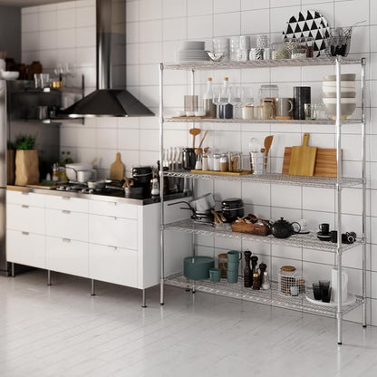 18" Deep x 60" Wide x 74" Height Wire Shelving Kit | 5-Tier | NSF Commercial - Image 8