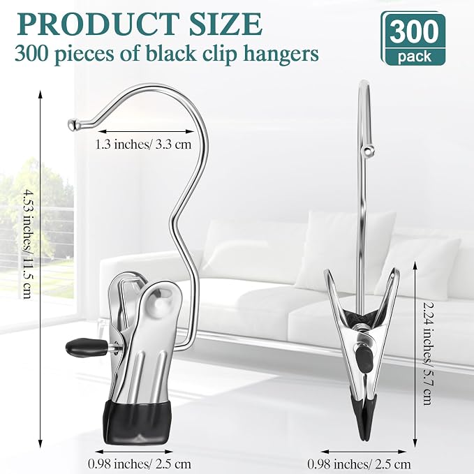 Yinder Boot Hangers Clips Laundry Hooks Hanging Stainless Steel Clothes Pins - Image 2