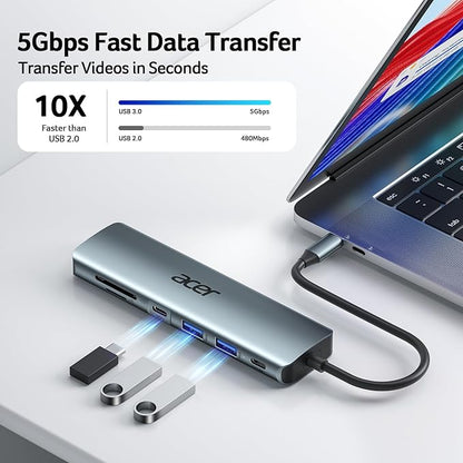 Acer USB C Hub, 7 in 1 Multi-Port Adapter - Image 4