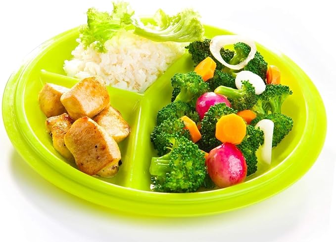 2 PACK - Microwave Food Storage Travel Tray Containers - Portion Control - 3 - Image 2