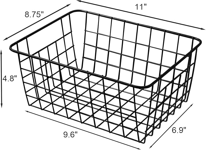 11" Upright Freezer Storage Baskets, Bathroom Organizing - Image 2