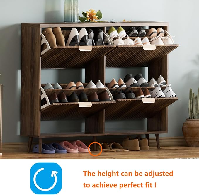Shoe Cabinet Storage, Modern Freestanding Organizer - Image 3