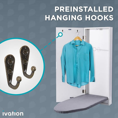 Ivation Wall-Mounted Swivel Ironing Board Cabinet, Foldable Ironing Storage - Image 6