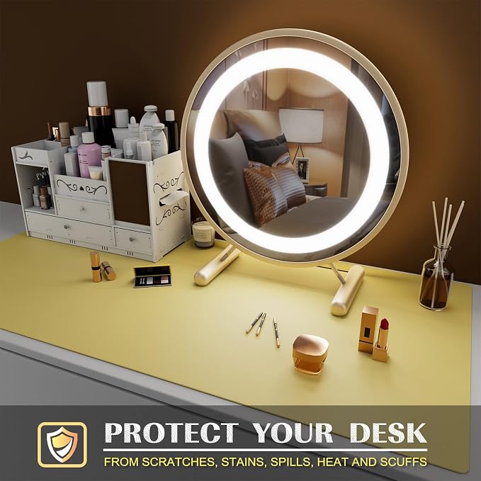 K KNODEL Large Office Leather Desk Mat, Mouse and Keyboard Pad, Computer and - Image 6