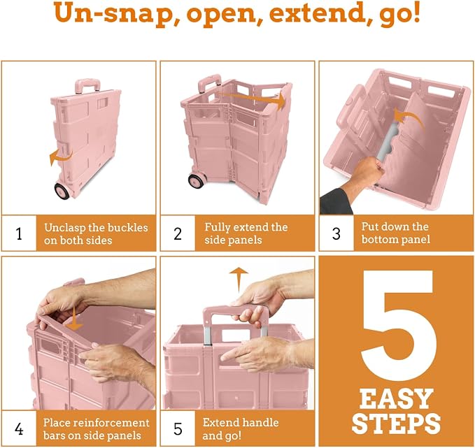 Ultra-Slim Rolling Collapsible Storage Pack-N-Roll Utility-carts, - Image 6