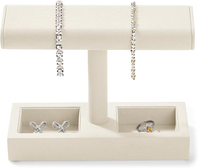 Oirlv Microfiber T-Bar Watch Display Stand Jewelry Display Props Jewelry - Image 6